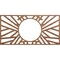Ekena Millwork Hoover Wood Fretwork Pierced Ceiling Medallion, Walnut, 22"W x 11"H x 8 1/8"ID x 3/8"T CMWP22X11X0375HOWA - alternate 1